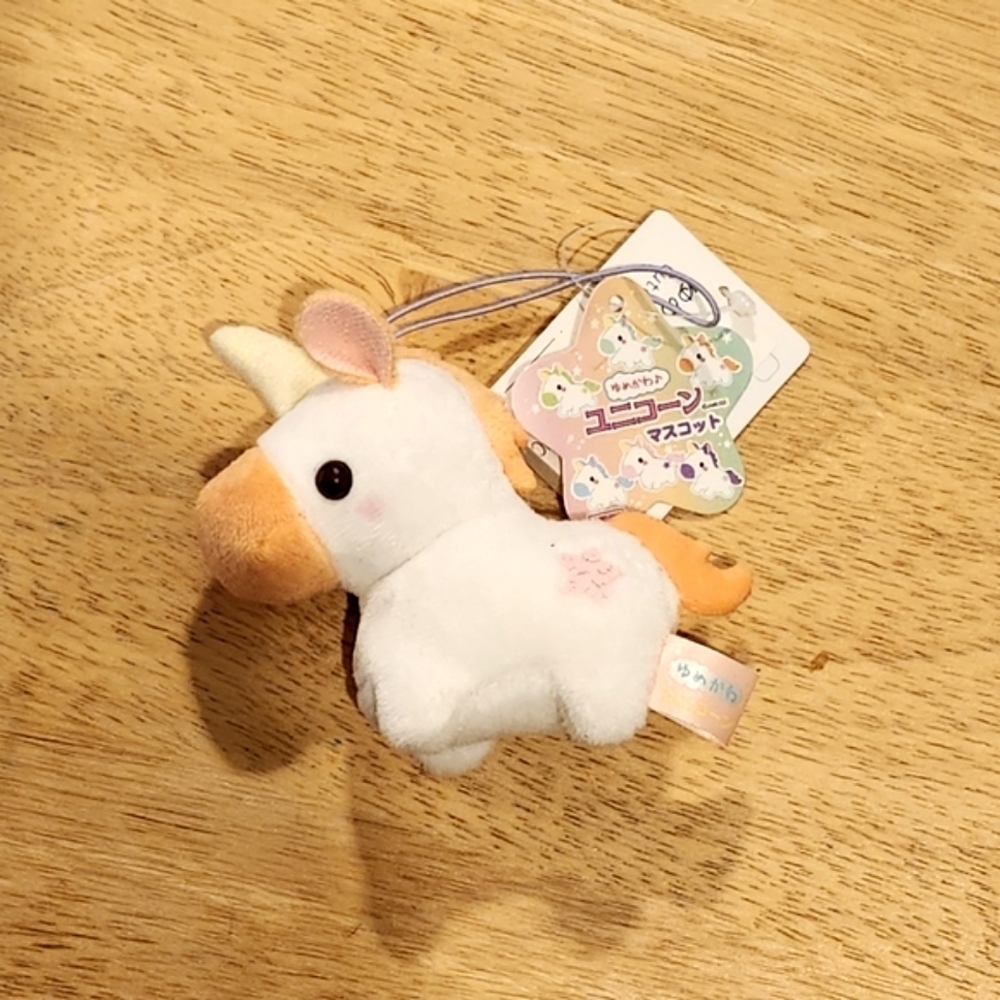 *4 for $20* Mini Unicorn Plush Charm Clip - Purse Pal Pet - Keyring